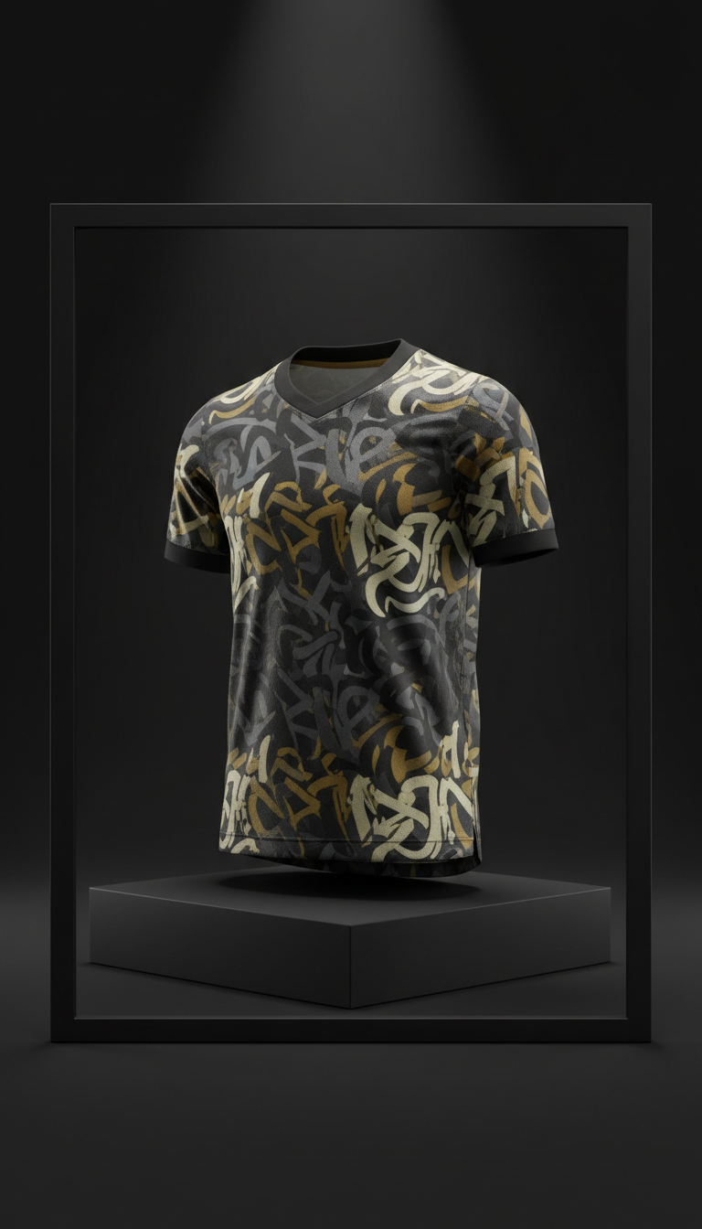 Graffiti edition jersey with bold tags